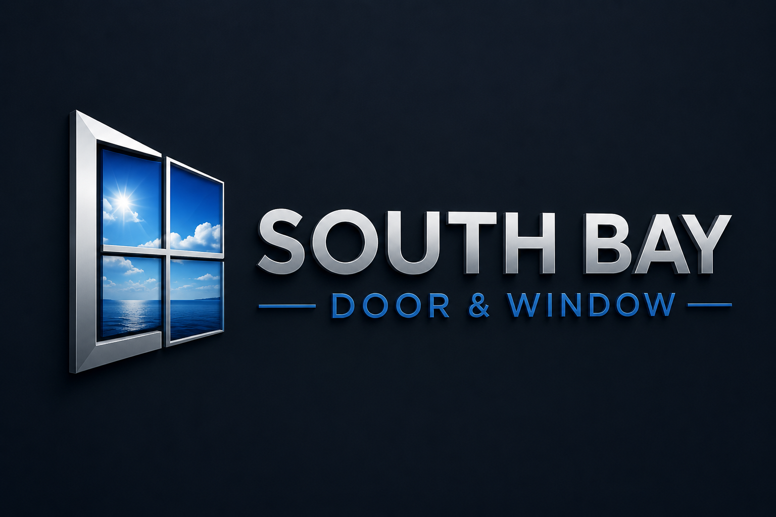 South Bay Door and Window brand signage and company identity